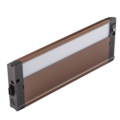 Kichler 4U Series 12in LED Undercabinet Light | Bronze Textured Aluminum and Frosted Glass | Kitchen Counter & Task Lighting | Model 4U30K12BZT