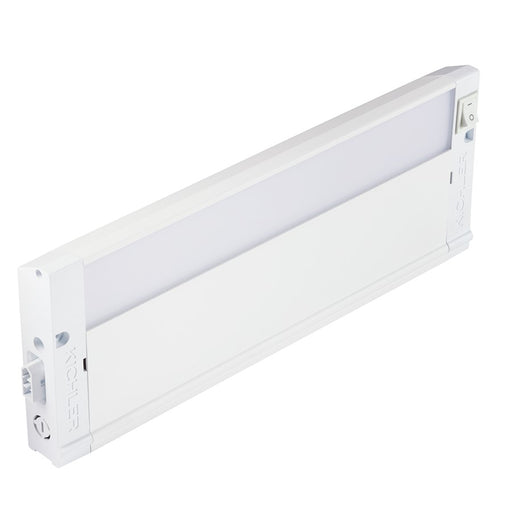Kichler 4U Series 12in LED Under Cabinet Light | Utilitarian Textured White and Frosted | Kitchen Counter & Desk Task Lighting | Model 4U30K12WHT