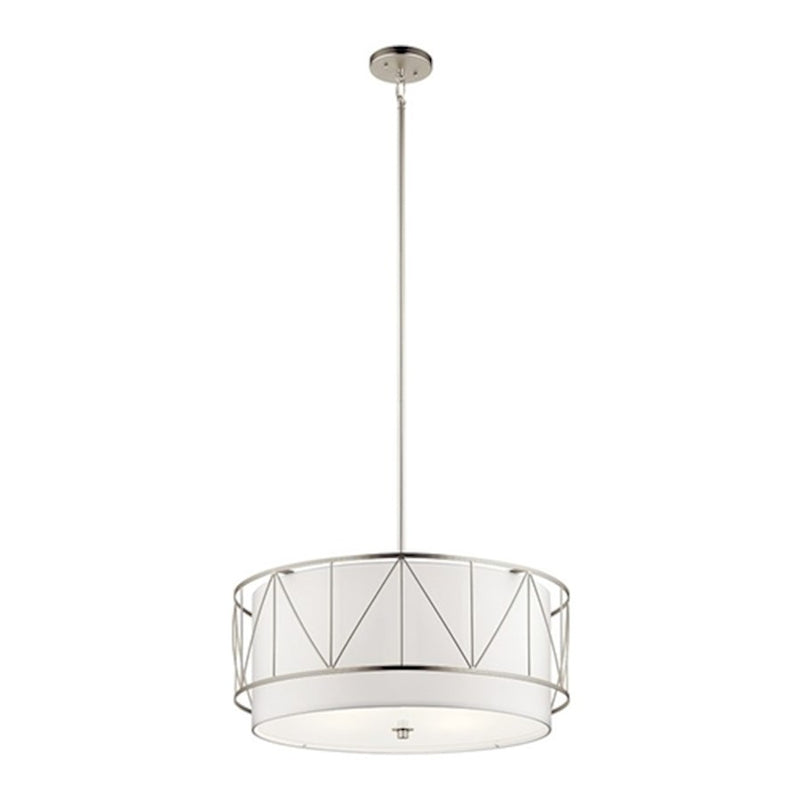Kichler Birkleigh 18.25in 1-Light Pendant | Classic Gold Steel and Satin Etched Glass | Kitchen Island & Dining Room | 12 x 18.25 in | Model 52073CLG