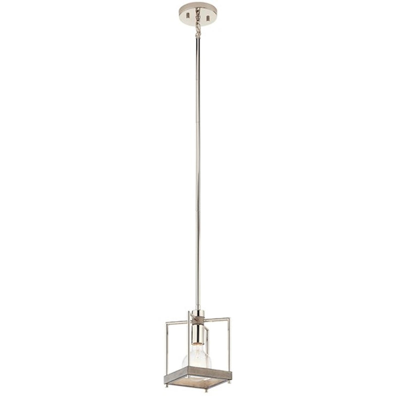Kichler Tanis 6in 1-Light Pendant | Industrial Distressed Antique Gray Steel | Kitchen Island & Dining Room | 6 x 9.75 x 10 in | Model 52093DAG