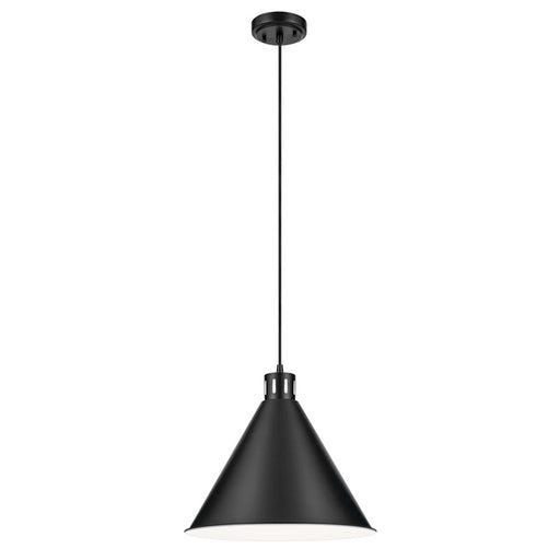 Kichler Zailey 1 Light Cone 14.25" Pendant, Black
