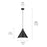 Kichler Zailey 1 Light Cone 14.25" Pendant, Black