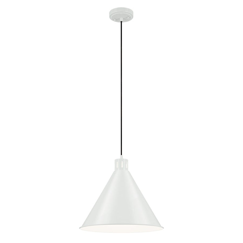 Kichler Zailey 1 Light Cone 14.25" Pendant, White