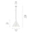 Kichler Zailey 1 Light Cone 14.25" Pendant, White