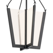 Kichler Calters 14in 1-Light LED Pendant | Contemporary Black Aluminum/Steel | Kitchen Island & Dining Room | 13.75 x 19.75 in | Model 52291BKLED
