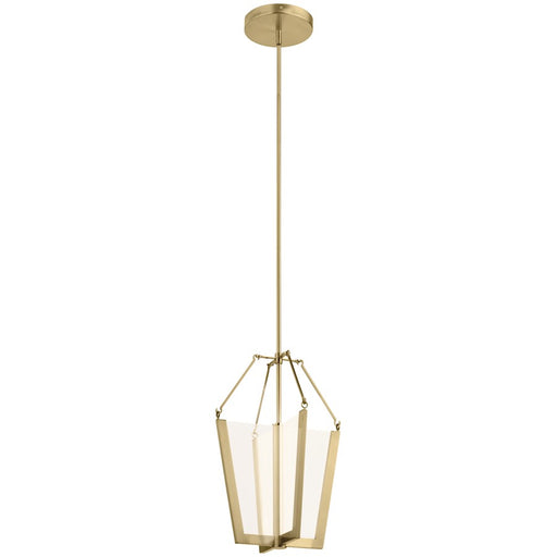 Kichler Calters 20in LED Pendant | Contemporary Champagne Gold Aluminum/Steel | Kitchen Island & Dining Room | 14 x 20 in | Model 52291CGLED