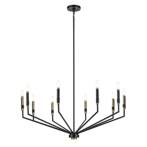 Kichler Armand 10 Light Candle 20.5" Chandelier 1 Tier Large, Black
