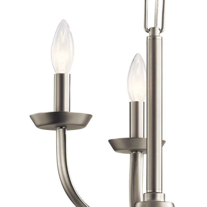 Kichler Kennewick 16in 3-Light Mini Chandelier | Traditional Olde Bronze Steel | Dining Room & Foyer | 16 x 14.75 in | Model 52383OZ
