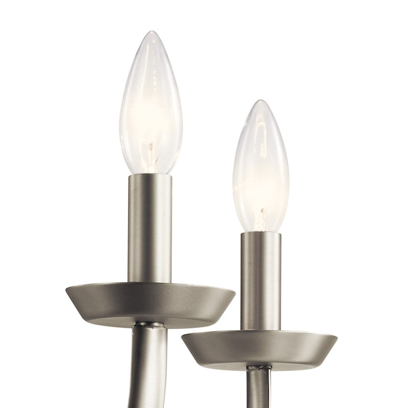 Kichler Kennewick 8-Light Chandelier | Traditional Olde Bronze Steel | Dining Room & Living Room | 27in Wide, 25in H | Model 52388OZ