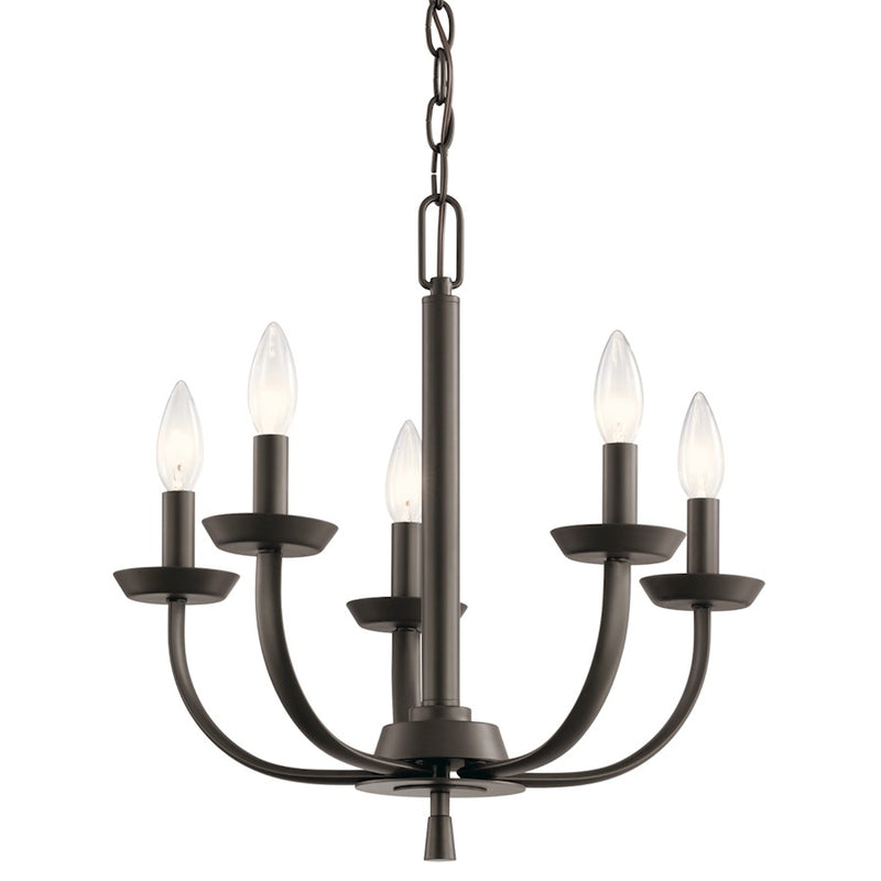 Kichler Kennewick 8-Light Chandelier | Traditional Olde Bronze Steel | Dining Room & Living Room | 27in Wide, 25in H | Model 52388OZ