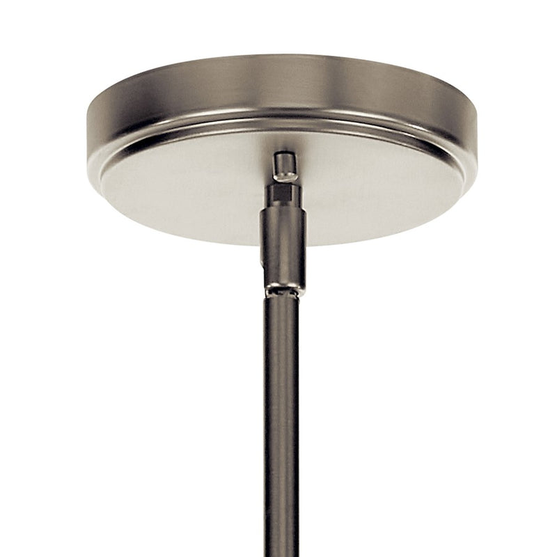 Kichler Aivian 30in 5-Light Chandelier | Industrial Brushed Nickel and Clear Glass | Dining Room & Living Room | 30 x 14 in | Model 52398NI