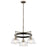 Kichler Eastmont 23in 3-Light Chandelier | Vintage Industrial Polished Nickel Steel and Clear Glass | Dining Room & Living Room | 23 x 23 | Model 52402PN