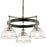 Kichler Eastmont 23in 3-Light Chandelier | Vintage Industrial Polished Nickel Steel and Clear Glass | Dining Room & Living Room | 23 x 23 | Model 52402PN