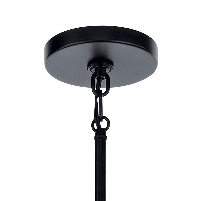 Kichler Emmala 34in 10-Light Chandelier | Art Deco Black Steel | Dining Room & Entryway | 34 x 34 x 28 in | Model 52421BK