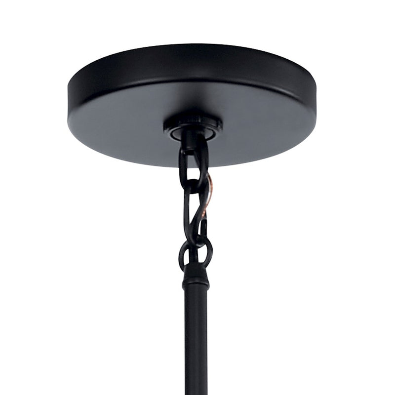 Kichler Emmala 34in 10-Light Chandelier | Art Deco Black Steel | Dining Room & Entryway | 34 x 34 x 28 in | Model 52421BK