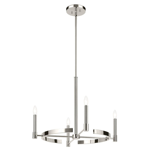 Kichler Tolani 4 Light Round 20.25" Chandelier 1 Tier Small, Nickel