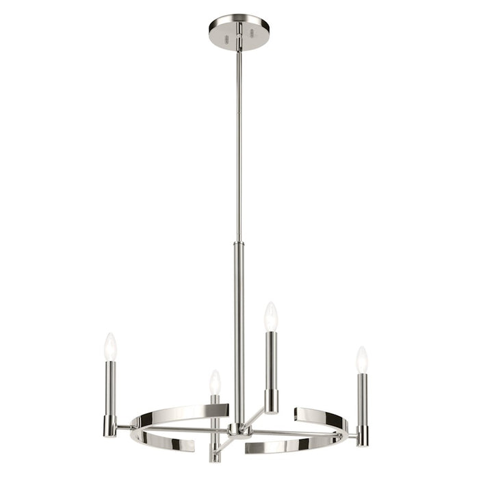 Kichler Tolani 4 Light Round 20.25" Chandelier 1 Tier Small, Nickel