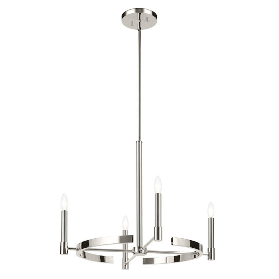 Kichler Tolani 4 Light Round 20.25" Chandelier 1 Tier Small, Nickel