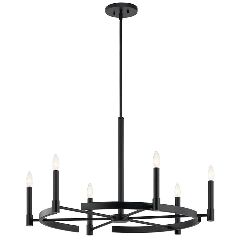 Kichler Tolani 12-Light Chandelier | Polished Nickel Steel Double-Tier Wagon Wheel | Dining Room & Great Room | 40 x 33.25 in | Model 52428PN