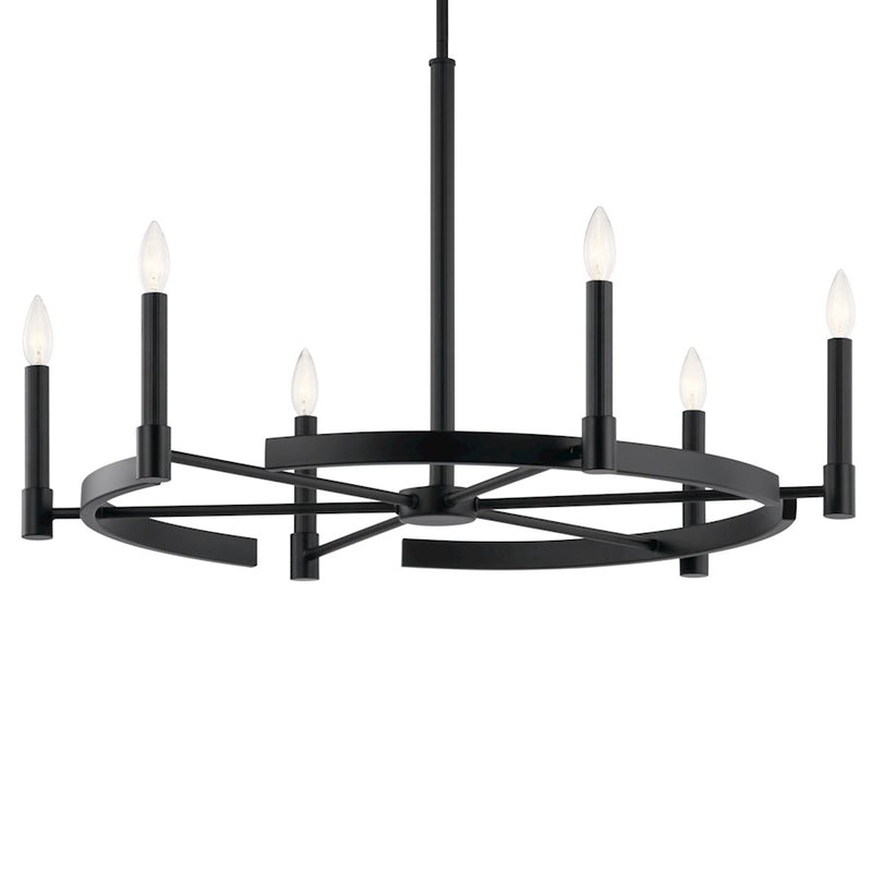 Kichler Tolani 12-Light Chandelier | Polished Nickel Steel Double-Tier Wagon Wheel | Dining Room & Great Room | 40 x 33.25 in | Model 52428PN