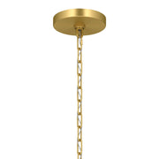 Kichler Stamos 18in 3-Light Chandelier | Modern Brushed Gold Steel and Clear Glass | Dining Room & Living Room | 15.5 in H | Model 52435BGCLR