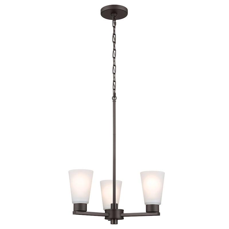 Kichler Stamos 5-Light Chandelier | Traditional Olde Bronze Steel | Dining Room & Living Room | 15in H, 60W per Bulb | Model 52436OZ