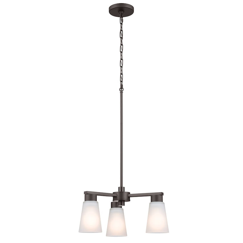 Kichler Stamos 5-Light Chandelier | Traditional Olde Bronze Steel | Dining Room & Living Room | 15in H, 60W per Bulb | Model 52436OZ