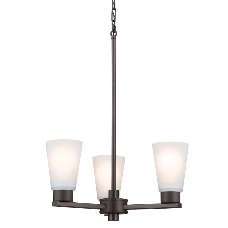 Kichler Stamos 5-Light Chandelier | Traditional Olde Bronze Steel | Dining Room & Living Room | 15in H, 60W per Bulb | Model 52436OZ