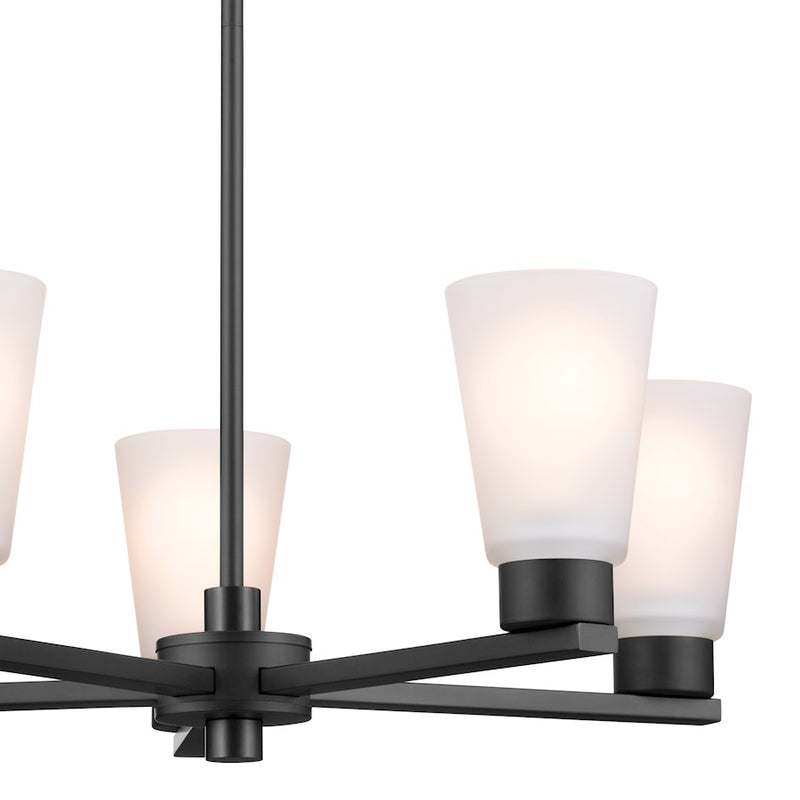 Kichler Stamos 5-Light Chandelier | Traditional Olde Bronze Steel | Dining Room & Living Room | 15in H, 60W per Bulb | Model 52436OZ
