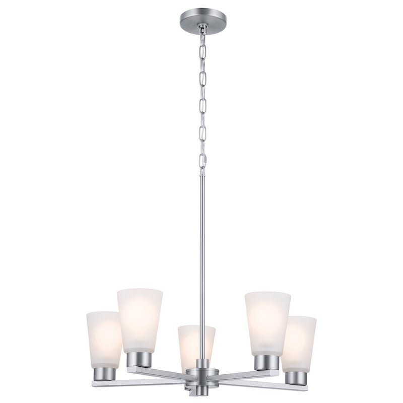 Kichler Stamos 5-Light Chandelier | Traditional Olde Bronze Steel | Dining Room & Living Room | 15in H, 60W per Bulb | Model 52436OZ