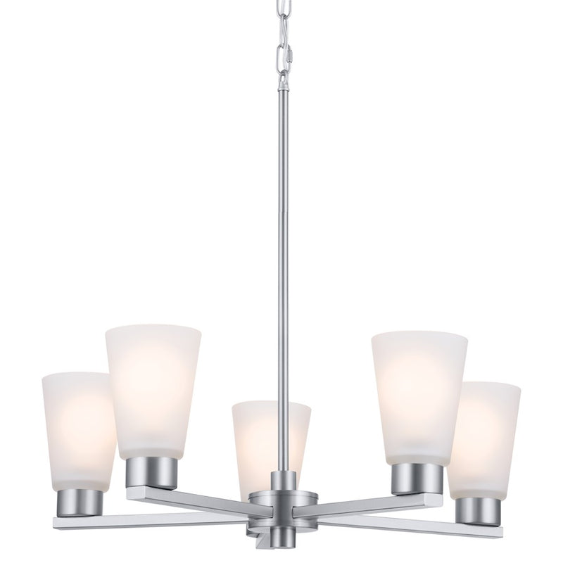Kichler Stamos 5-Light Chandelier | Traditional Olde Bronze Steel | Dining Room & Living Room | 15in H, 60W per Bulb | Model 52436OZ
