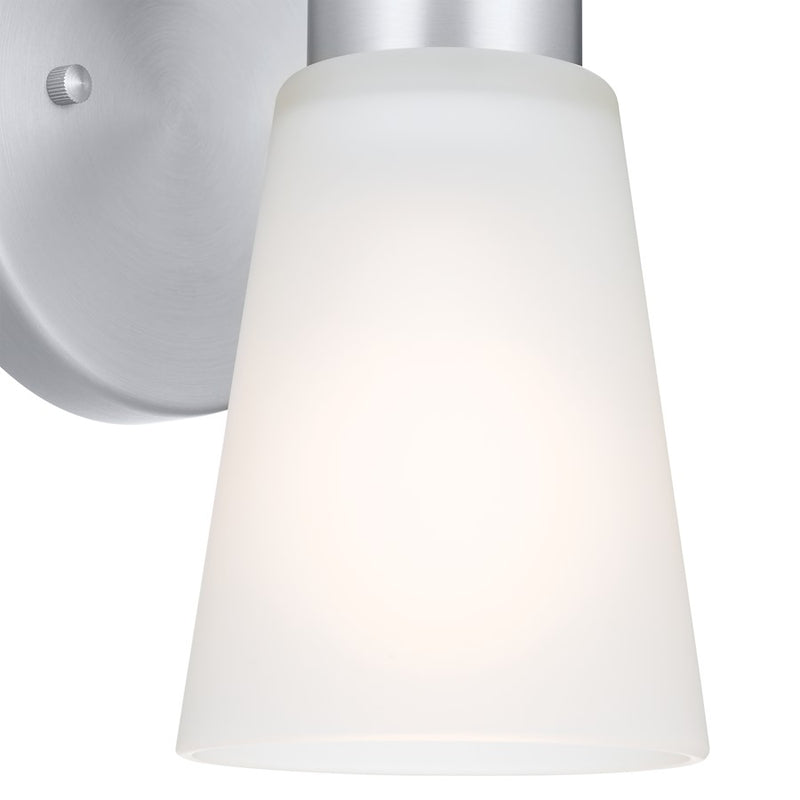 Kichler Stamos 1-Light Wall Sconce | Olde Bronze Steel | Hallway & Bedroom Accent Light | 5 x 8 in, Damp Rated | Model 52437OZ