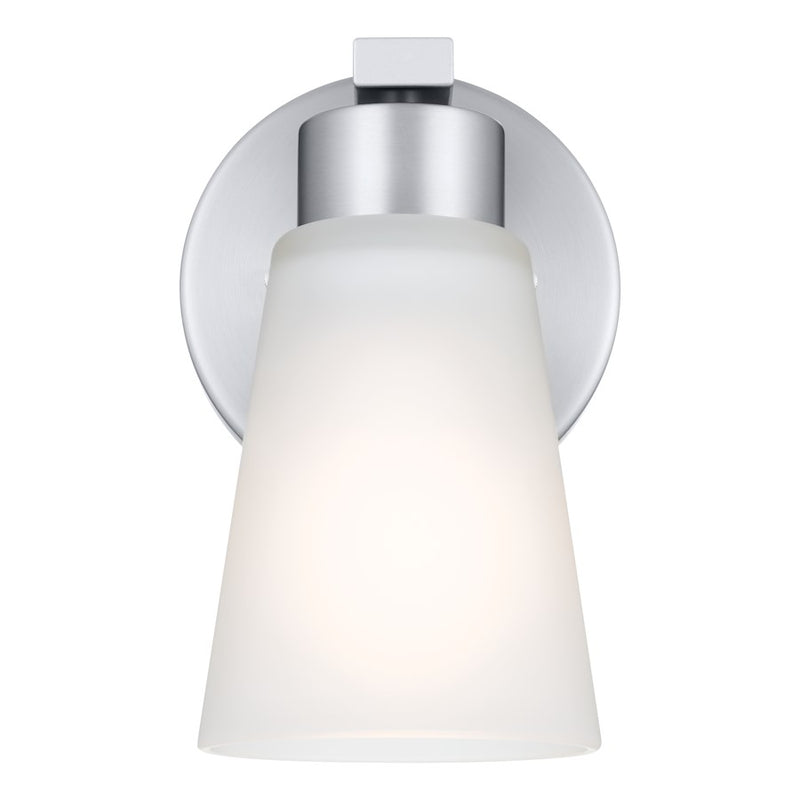Kichler Stamos 1-Light Wall Sconce | Olde Bronze Steel | Hallway & Bedroom Accent Light | 5 x 8 in, Damp Rated | Model 52437OZ