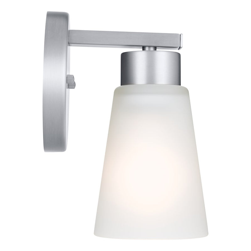Kichler Stamos 1-Light Wall Sconce | Olde Bronze Steel | Hallway & Bedroom Accent Light | 5 x 8 in, Damp Rated | Model 52437OZ