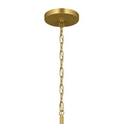 Kichler Stamos 24in 9-Light 2-Tier Chandelier | Modern Brushed Gold Steel and Satin Etched Glass | Dining Room & Living Room | 27 in H, Adjustable | Model 52438BG