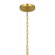 Kichler Stamos 24in 9-Light Chandelier | Modern Brushed Gold Steel and Clear Glass | Dining Room & Living Room | 27in H | Model 52438BGCLR