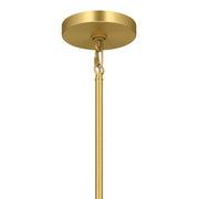 Kichler Erma 4in 1-Light Mini Pendant | Traditional Brushed Gold Steel and Clear Satin Etched Glass | Kitchen Island & Dining Room | 7.5 in H | Model 52444BG