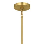 Kichler Erma 4in 1-Light Mini Pendant | Traditional Brushed Gold Steel and Clear Satin Etched Glass | Kitchen Island & Dining Room | 7.5 in H | Model 52444BGCLR