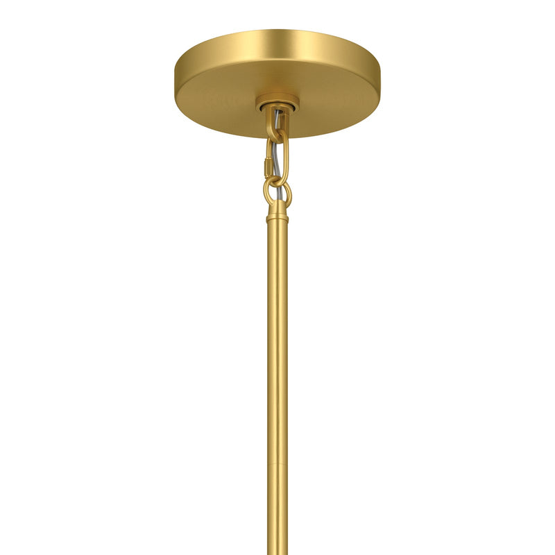Kichler Erma 4in 1-Light Mini Pendant | Traditional Brushed Gold Steel and Clear Satin Etched Glass | Kitchen Island & Dining Room | 7.5 in H | Model 52444BGCLR