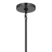 Kichler Erma 4in 1-Light Mini Pendant | Traditional Black Steel and Clear Satin Etched Glass | Kitchen Island & Dining Room | 7.5 in H | Model 52444BKCLR