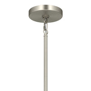 Kichler Erma 4in 1-Light Mini Pendant | Traditional Brushed Nickel Steel and Clear Satin Etched Glass | Kitchen Island & Dining Room | 7.5 in H | Model 52444NICLR