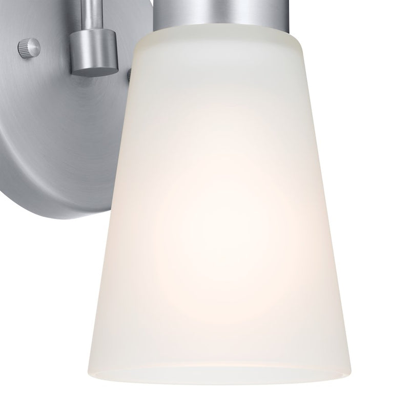 Kichler Erma 5in 1-Light Wall Sconce | Transitional Olde Bronze Steel | Hallway & Bathroom Accent | 5 x 8 x 6 in | Model 52445OZ