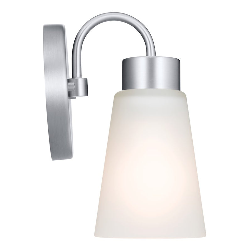 Kichler Erma 5in 1-Light Wall Sconce | Transitional Olde Bronze Steel | Hallway & Bathroom Accent | 5 x 8 x 6 in | Model 52445OZ