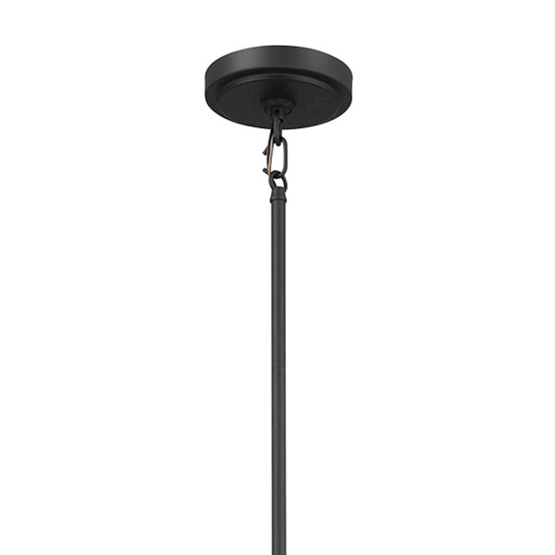 Kichler Vetivene 37in 9-Light Chandelier | Textured Black Steel and Opal Glass | Dining Room & Entryway | Model 52452BKT
