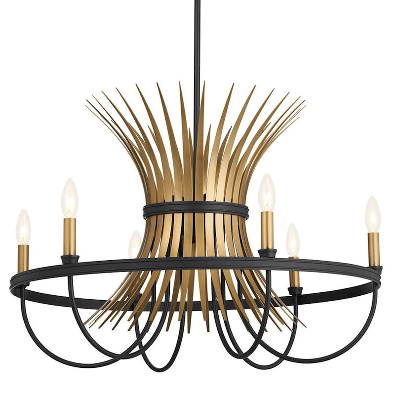 Kichler Baile 22in 10-Light Chandelier | Brushed Nickel Steel | Dining Room & Living Room | 22 in H | Model 52459NI