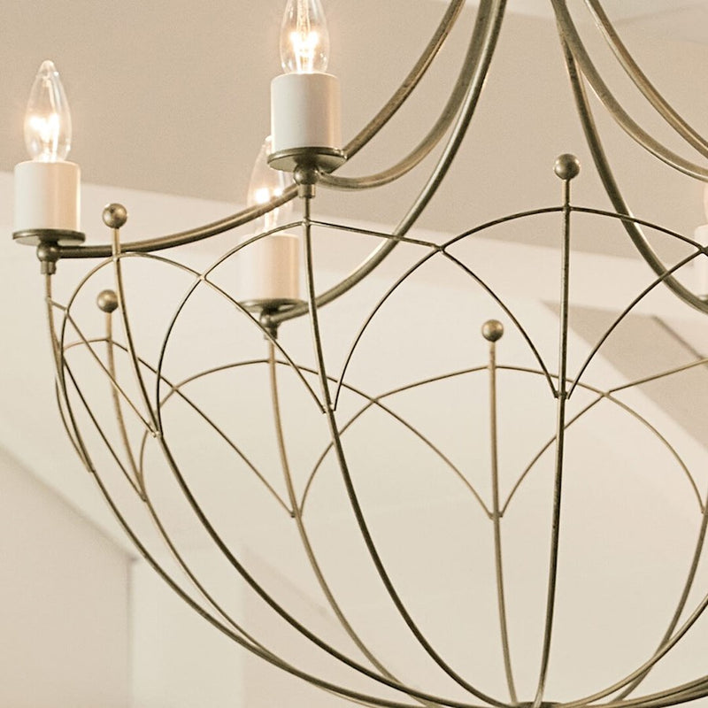 Kichler Topiary 30in 6-Light Chandelier | Character Bronze Steel | Dining Room & Foyer | 30 in H | Model 52462CHZ