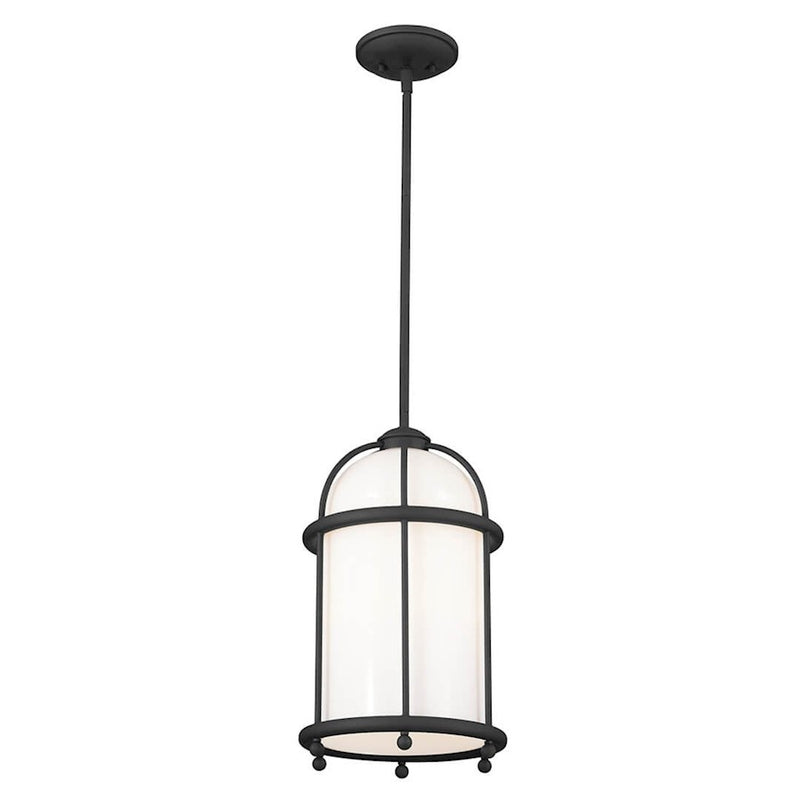 Kichler Topiary 18in 1-Light Pendant | Character Bronze Steel | Dining Room & Living Room | 18 in H | Model 52464CHZ