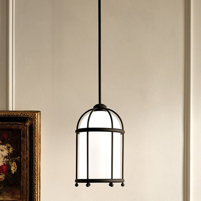 Kichler Topiary 18in 1-Light Pendant | Character Bronze Steel | Dining Room & Living Room | 18 in H | Model 52464CHZ