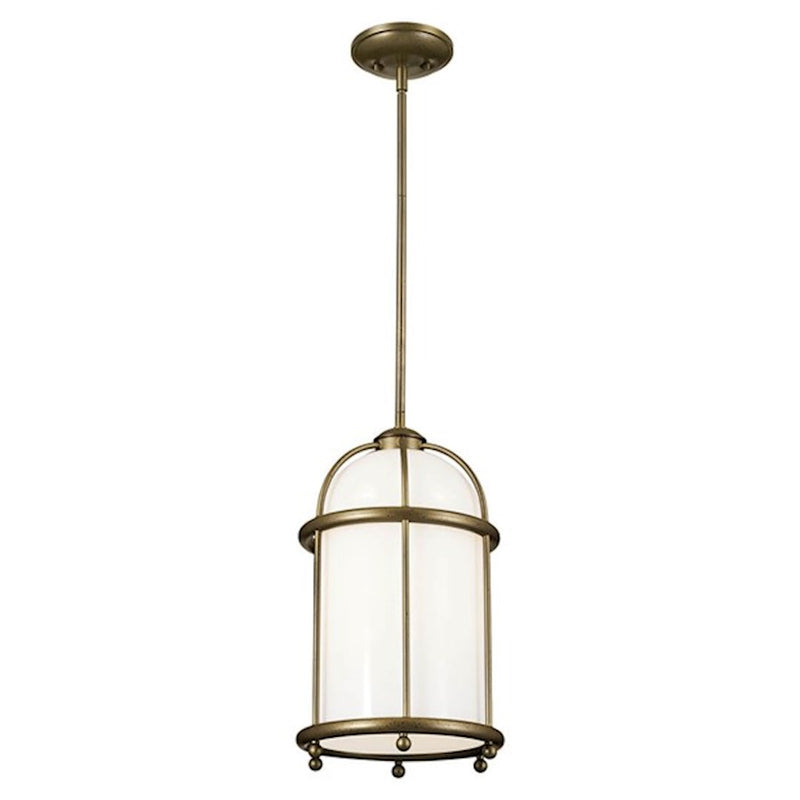 Kichler Topiary 18in 1-Light Pendant | Character Bronze Steel | Dining Room & Living Room | 18 in H | Model 52464CHZ