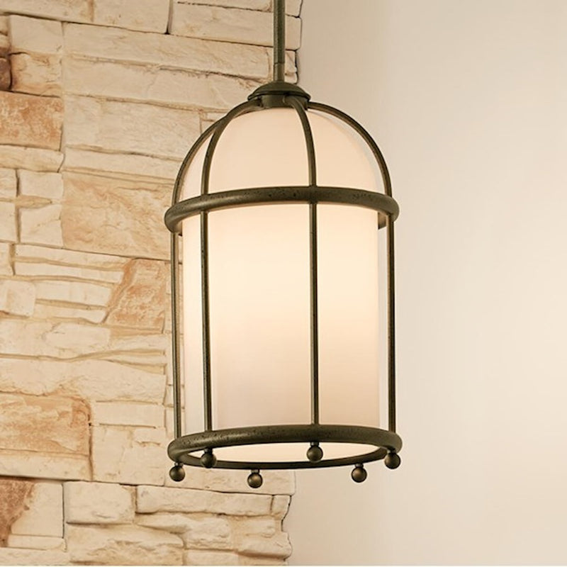 Kichler Topiary 18in 1-Light Pendant | Character Bronze Steel | Dining Room & Living Room | 18 in H | Model 52464CHZ
